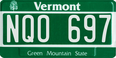 VT license plate NQO697