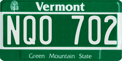 VT license plate NQO702