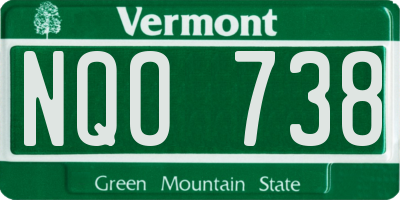 VT license plate NQO738