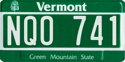 VT license plate NQO741