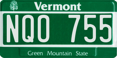 VT license plate NQO755