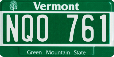 VT license plate NQO761