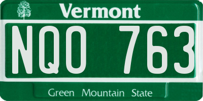 VT license plate NQO763