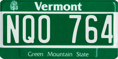 VT license plate NQO764