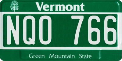 VT license plate NQO766