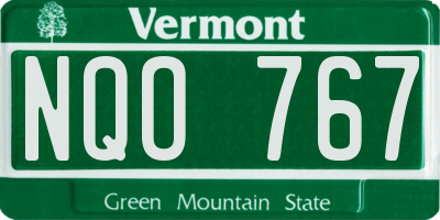 VT license plate NQO767