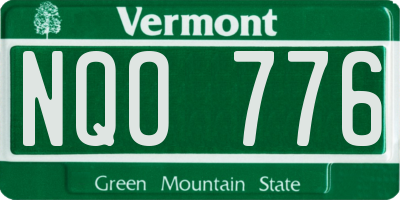VT license plate NQO776