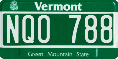 VT license plate NQO788