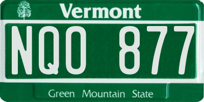 VT license plate NQO877