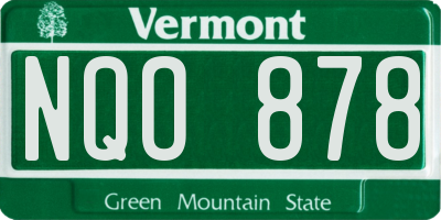 VT license plate NQO878