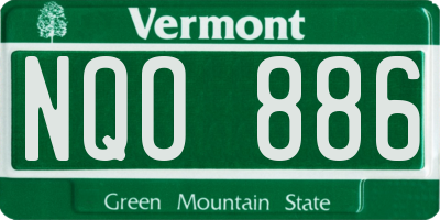 VT license plate NQO886