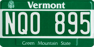 VT license plate NQO895