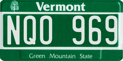 VT license plate NQO969