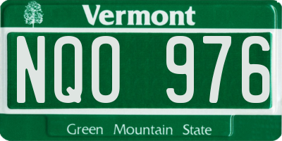 VT license plate NQO976