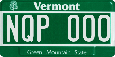 VT license plate NQP000