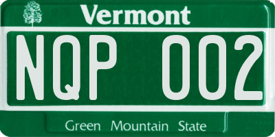VT license plate NQP002