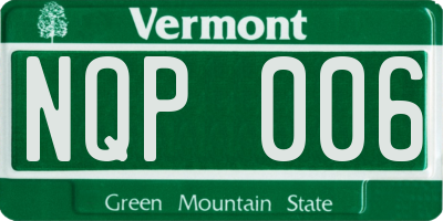 VT license plate NQP006