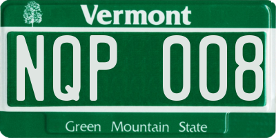 VT license plate NQP008