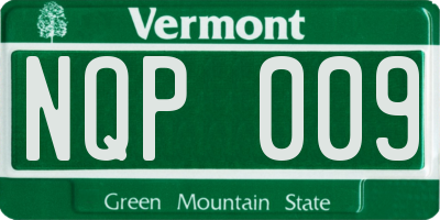 VT license plate NQP009