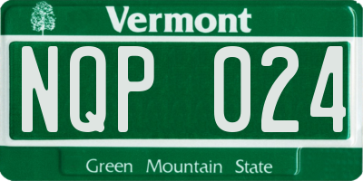 VT license plate NQP024
