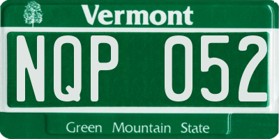 VT license plate NQP052