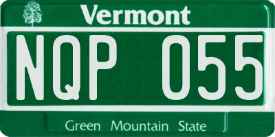 VT license plate NQP055