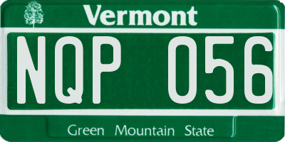 VT license plate NQP056