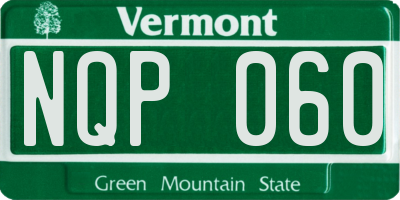 VT license plate NQP060