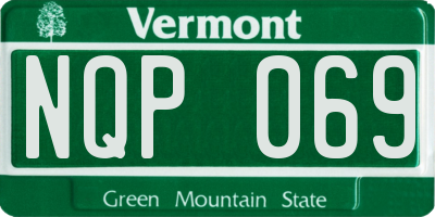 VT license plate NQP069