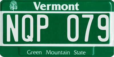VT license plate NQP079