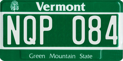 VT license plate NQP084
