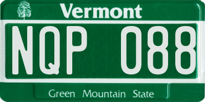 VT license plate NQP088