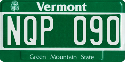 VT license plate NQP090