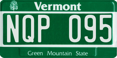 VT license plate NQP095