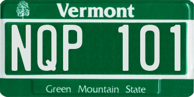 VT license plate NQP101