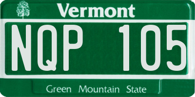 VT license plate NQP105
