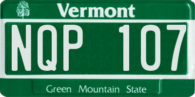 VT license plate NQP107