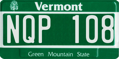 VT license plate NQP108