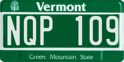 VT license plate NQP109