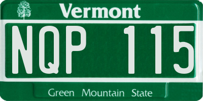 VT license plate NQP115