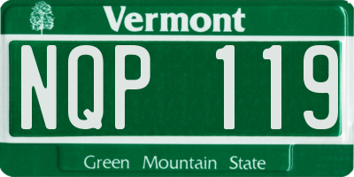 VT license plate NQP119