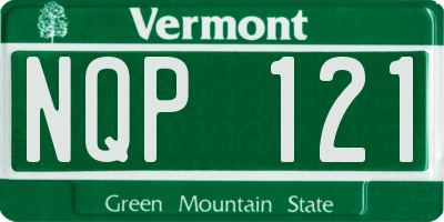 VT license plate NQP121