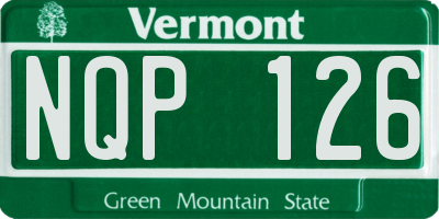 VT license plate NQP126