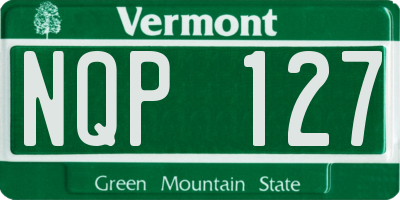 VT license plate NQP127
