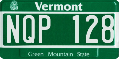 VT license plate NQP128