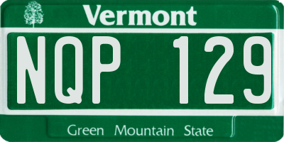 VT license plate NQP129