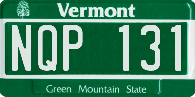 VT license plate NQP131