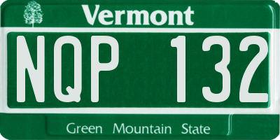 VT license plate NQP132