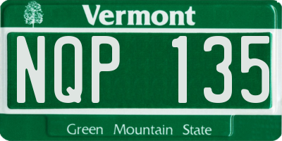 VT license plate NQP135