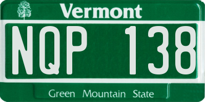 VT license plate NQP138